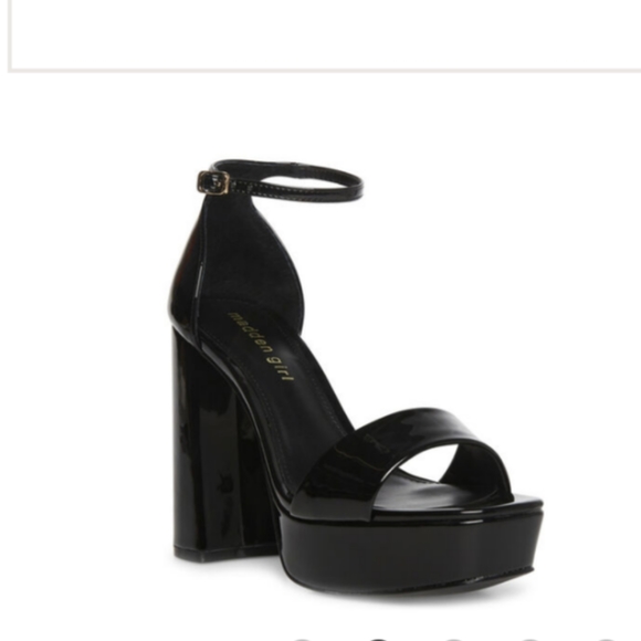 Madden Girl Omega Black Heel Dress Sandals sz 9 - Picture 2 of 7